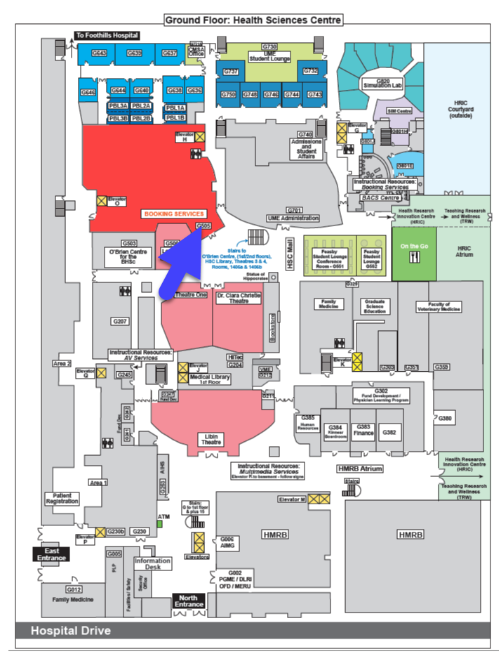 Foothills Hospital Map